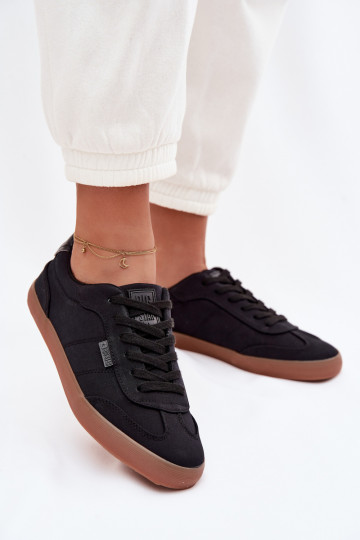 Tênis femininos de estilo esportivo Big Star TT274356 na cor preta
