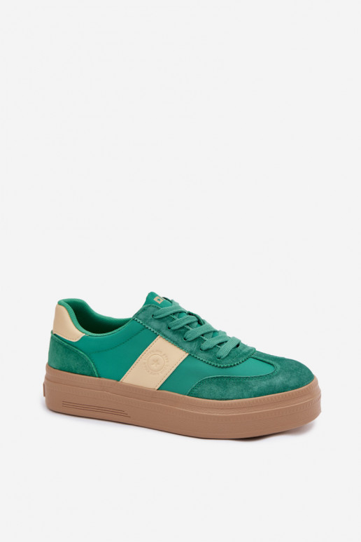 de camurça À modalo de tênis Feminino Big Star TT274163 cor verde