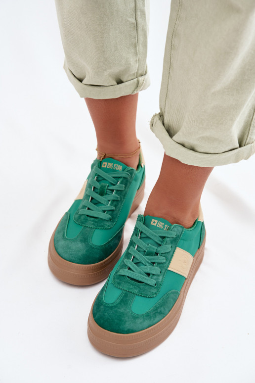 de camurça À modalo de tênis Feminino Big Star TT274163 cor verde