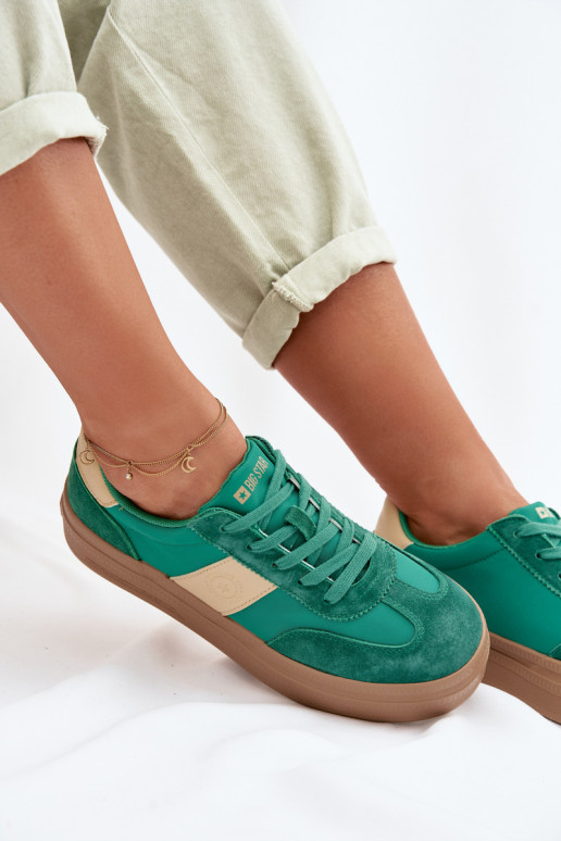 de camurça À modalo de tênis Feminino Big Star TT274163 cor verde