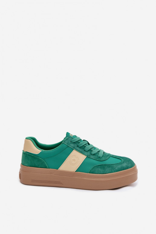 de camurça À modalo de tênis Feminino Big Star TT274163 cor verde