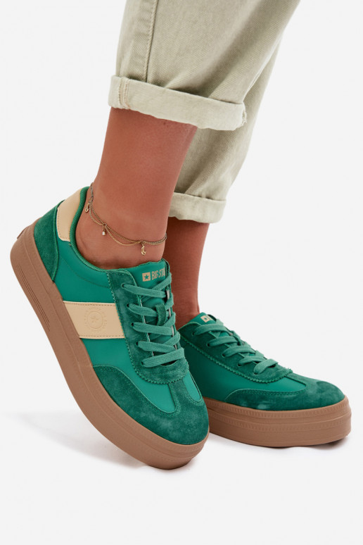 de camurça À modalo de tênis Feminino Big Star TT274163 cor verde