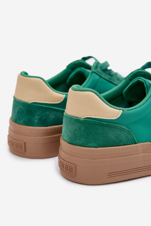 de camurça À modalo de tênis Feminino Big Star TT274163 cor verde