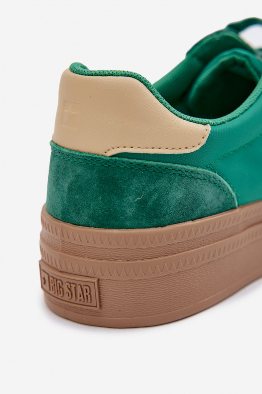 de camurça À modalo de tênis Feminino Big Star TT274163 cor verde