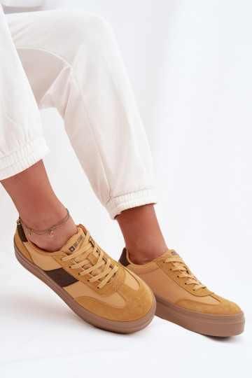 de camurça À modalo de tênis Feminino Big Star TT274166 cor amarela