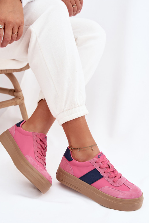 de camurça À modalo de tênis Feminino Big Star TT274164 cor rosa