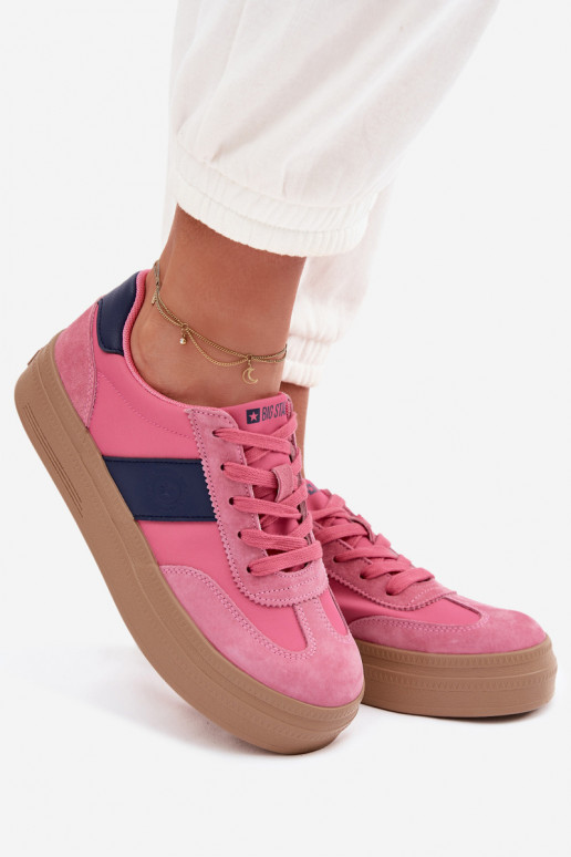 de camurça À modalo de tênis Feminino Big Star TT274164 cor rosa