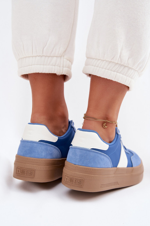 de camurça À modalo de tênis Feminino Big Star TT274165 cor azul