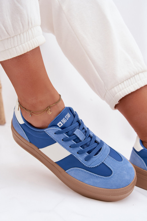 de camurça À modalo de tênis Feminino Big Star TT274165 cor azul