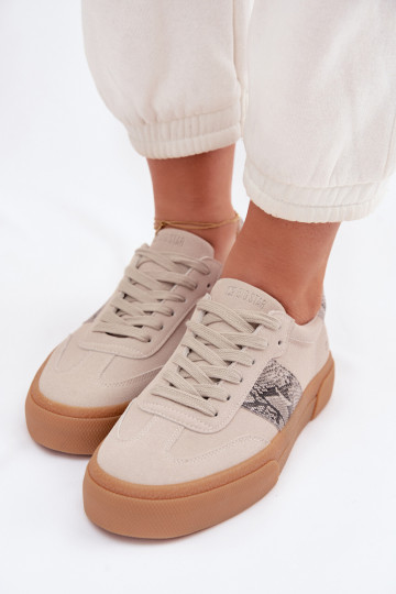 À modalo de tênis Feminino Ze EMstaParakami Pele de cobra Big Star TT274299 cor cinza