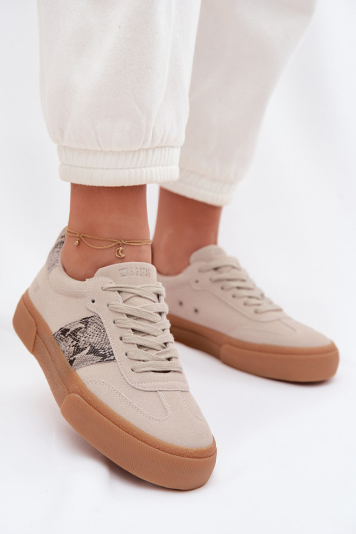 À modalo de tênis Feminino Ze EMstaParakami Pele de cobra Big Star TT274299 cor cinza