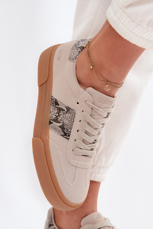 À modalo de tênis Feminino Ze EMstaParakami Pele de cobra Big Star TT274299 cor cinza