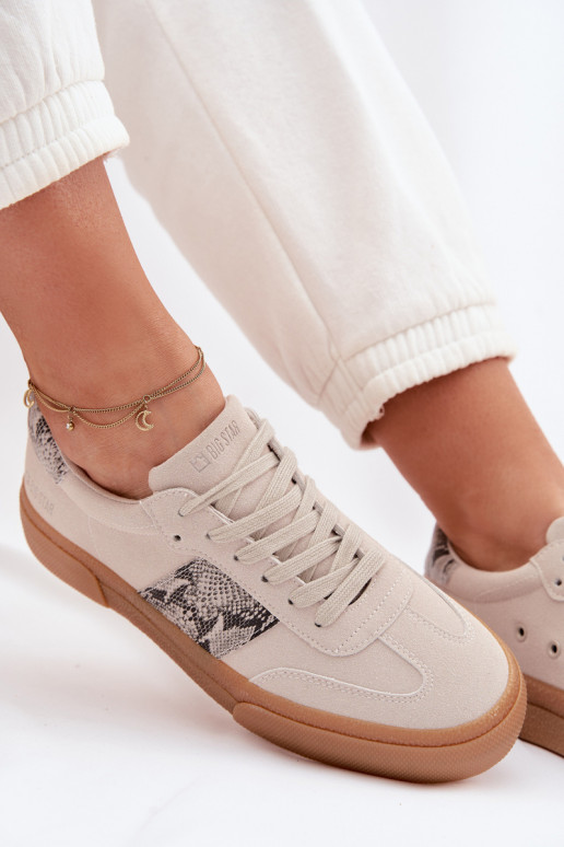 À modalo de tênis Feminino Ze EMstaParakami Pele de cobra Big Star TT274299 cor cinza