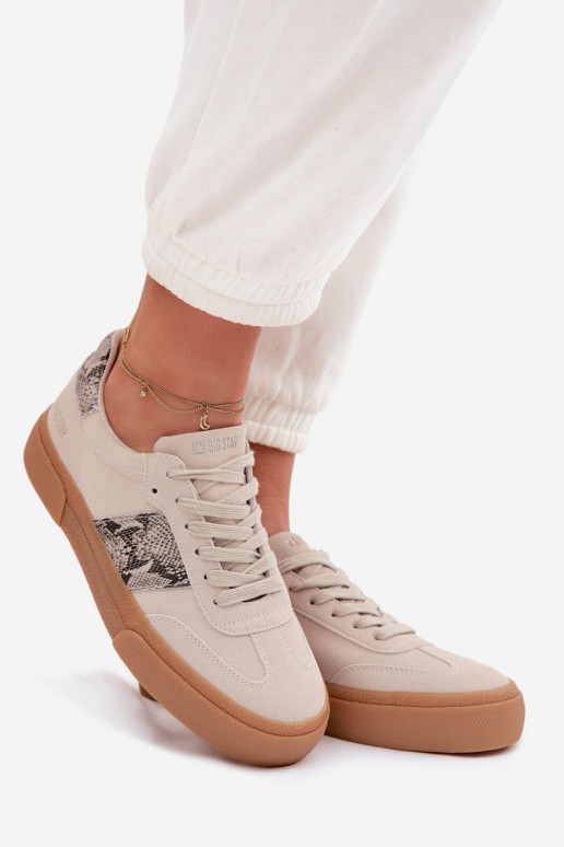 À modalo de tênis Feminino Ze EMstaParakami Pele de cobra Big Star TT274299 cor cinza