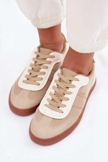 Tênis femininos de estilo esportivo Big Star TT274420 na cor areia