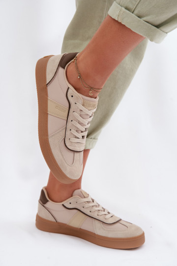 Tênis femininos de estilo esportivo Big Star TT274174 na cor areia