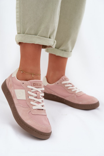 Tênis femininos de estilo esportivo Big Star TT274175 na cor rosa 2