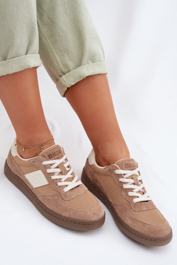 Tênis femininos de estilo esportivo Big Star TT274177 na cor marfim