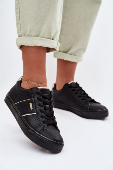 À modalo de tênis Feminino com elementos abertos Big Star TT274290 cor preta 2