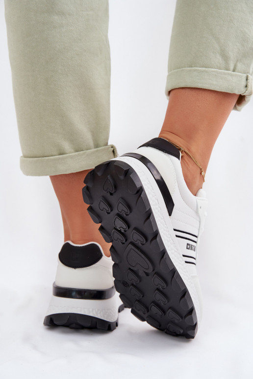 À modalo de tênis Feminino com uma plataforma Big Star TT274882 Hi-Poly System cor branca