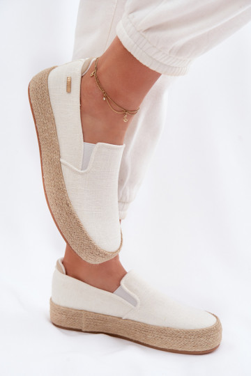 Espadrilhas com plataforma Big Star TT274090 marfim