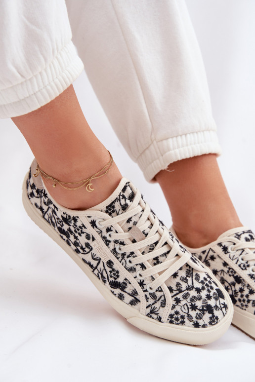 sapatos casuais Tênis Feminino Big Star TT274842 cor de marfim