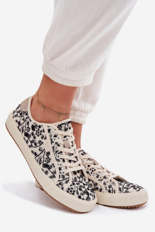 sapatos casuais Tênis Feminino Big Star TT274842 cor de marfim