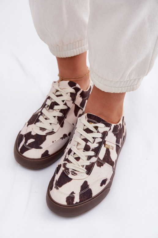 À modalo de tênis Feminino EM Łaty Big Star TT274369 Branco-cor marrom