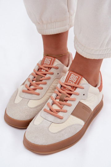 Tênis femininos de camurça Big Star TT274725 areia