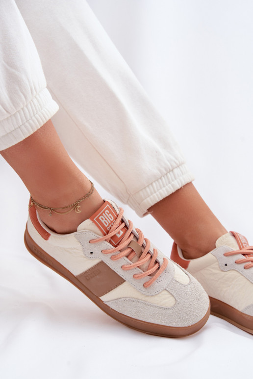 Pele de camurça À modalo de tênis Feminino Big Star TT274725 bege