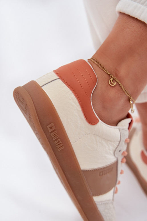 Pele de camurça À modalo de tênis Feminino Big Star TT274725 bege