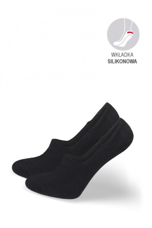Meias masculinas Microrodapés BaParaełniane cor preta