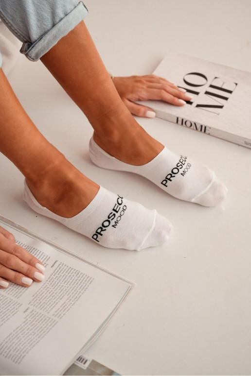 Meias femininas Microrodapés PROSECCO MOOD cor branca