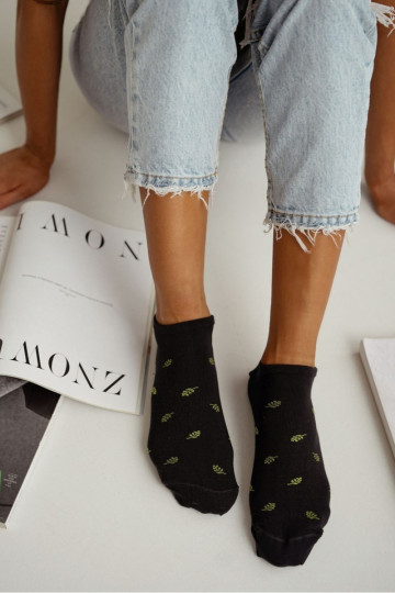 Meias Feminino Liście cor preta