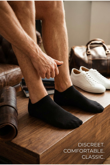 Meias masculinas Stopki ULTRA CIENKIE cor preta