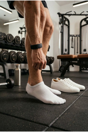 Meias masculinas Stopki ULTRA CIENKIE cor branca