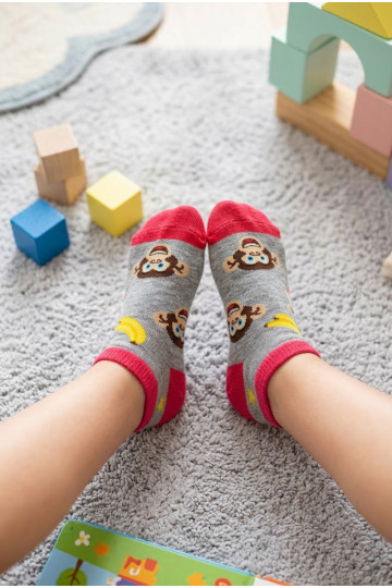 Meias Tem que serłpki I Banany Infantil Juventude cor cinza 2