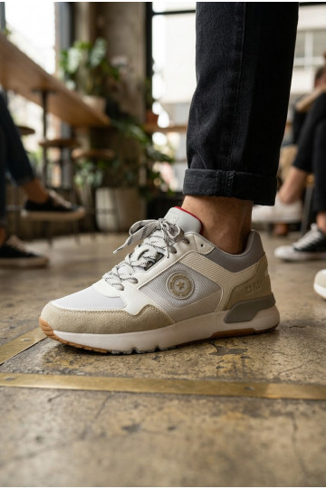 À modalo de tênis para homens com uma plataforma Big Star TT174032 Branco-cor azul