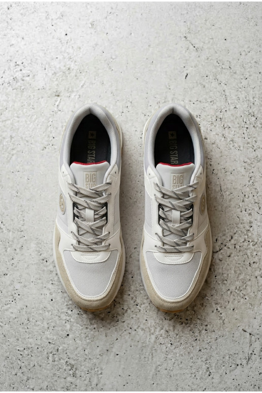 À modalo de tênis para homens com uma plataforma Big Star TT174032 Branco-cor azul