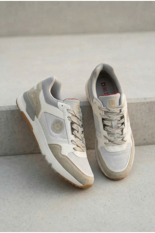 À modalo de tênis para homens com uma plataforma Big Star TT174032 Branco-cor azul