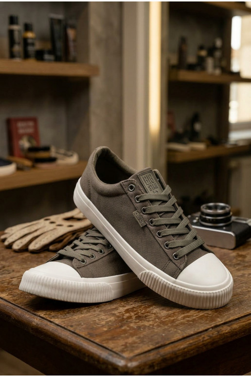 Baixo Sapatos casuais masculinos Big Star TT174113 cor cinza