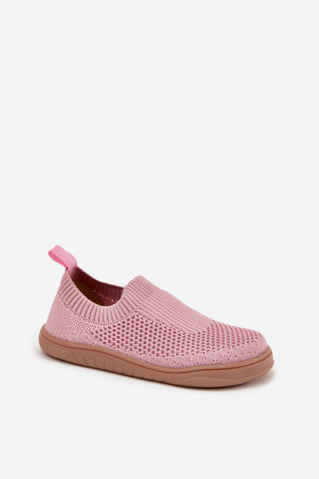 Chinelas infantis Barefoot Milami na cor rosa Tai tuririselle