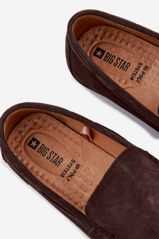Mocassins para homensHabilitadoturalnego de camurçau Big Star TT174202 CzekoladoParae