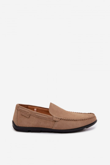 Mocassins masculinos de camurça Big Star TT174201 na cor areia 2