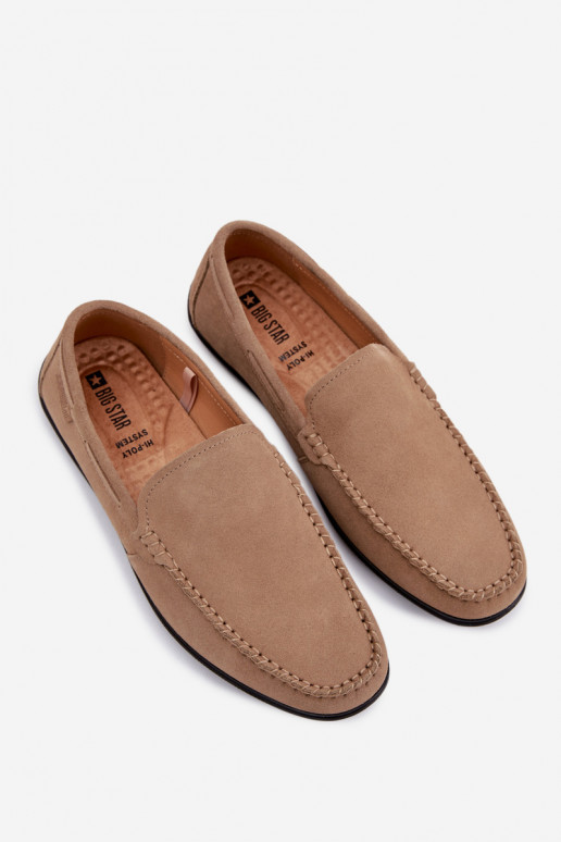 Mocassins para homensHabilitadoturalnego de camurçau Big Star TT174201 bege