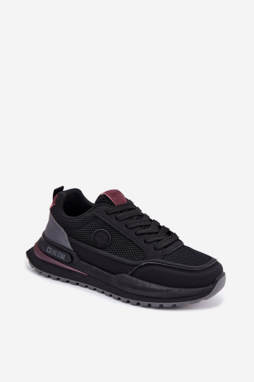 Tênis esportivos masculinos Big Star TT174317 Hi-Poly System pretos