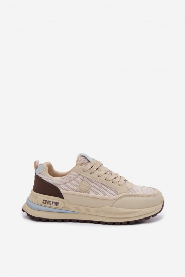 Tênis esportivos masculinos Big Star TT174316 Hi-Poly System na cor areia 2