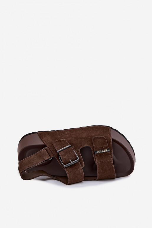 Sandálias de camurça com uma plataforma Big Star TT274236 CzekoladoParae