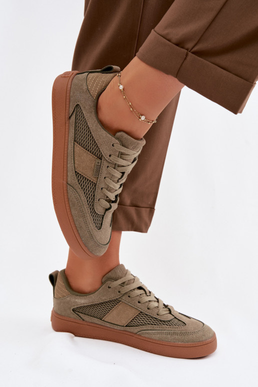 À modalo de tênis Feminino Big Star TT274761 cor cáqui