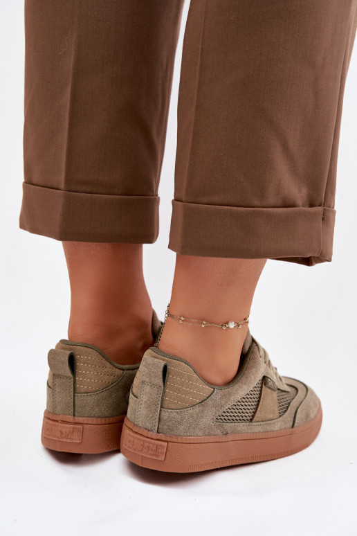 À modalo de tênis Feminino Big Star TT274761 cor cáqui